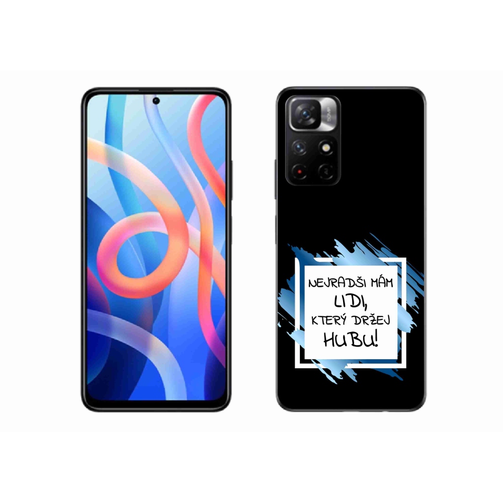 Gelový kryt mmCase na Xiaomi Redmi Note 11S 5G - vtipný text 7 bíločerné pozadí