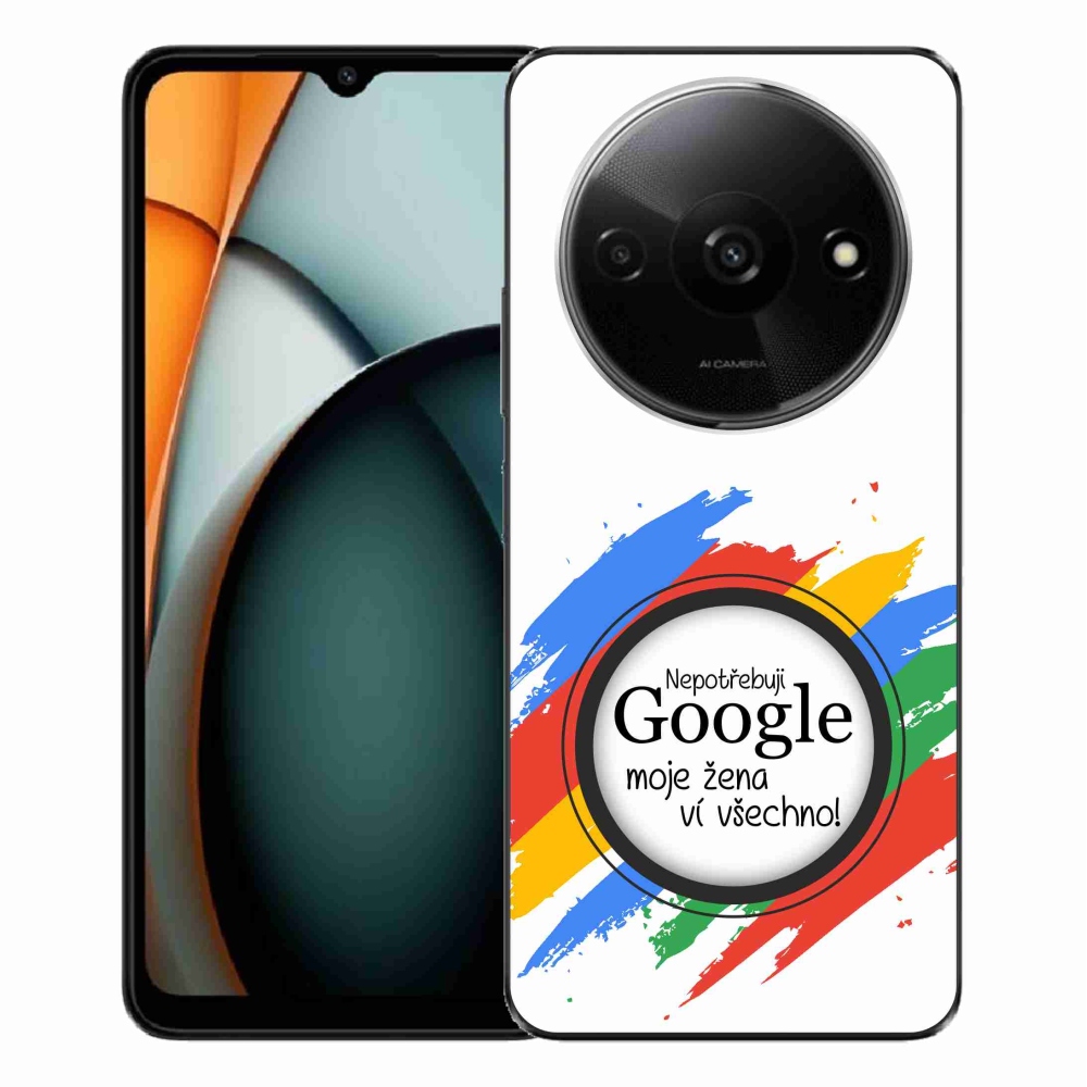 Gelový kryt mmCase na Xiaomi Redmi A3  - žena ví všechno bílé pozadí