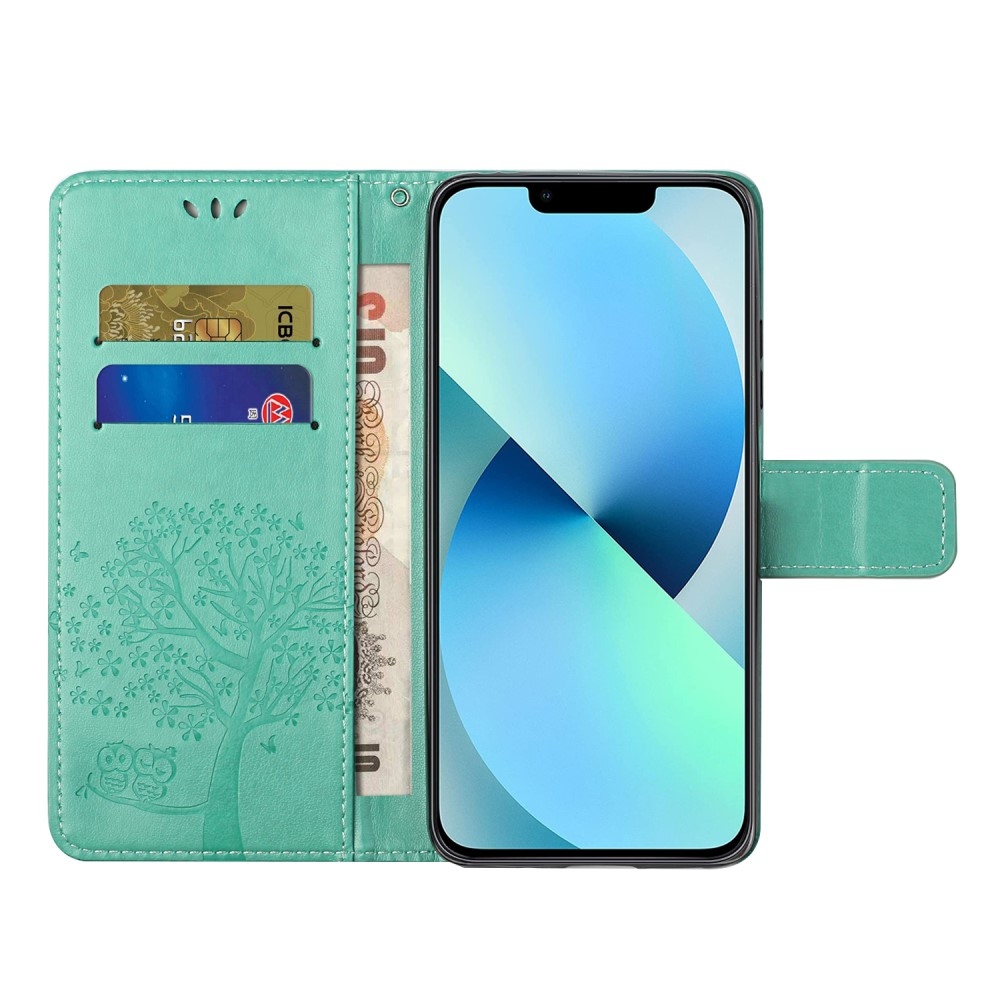 Tree knížkové pouzdro na iPhone 15 Pro Max - modrozelené