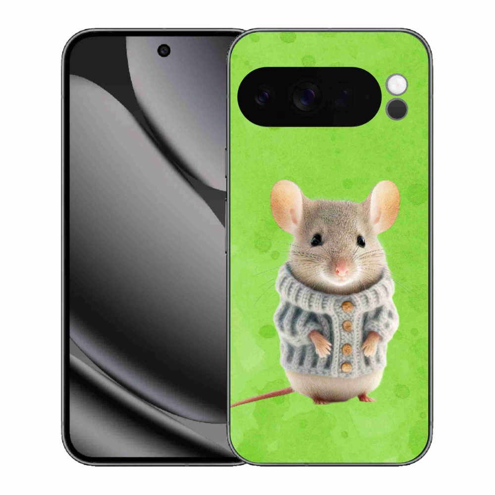 Gelový kryt mmCase na Google Pixel 10 Pro XL - myška ve svetru