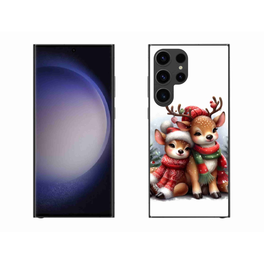 Gelový kryt mmCase na Samsung Galaxy S23 Ultra 5G - vánoční sobi