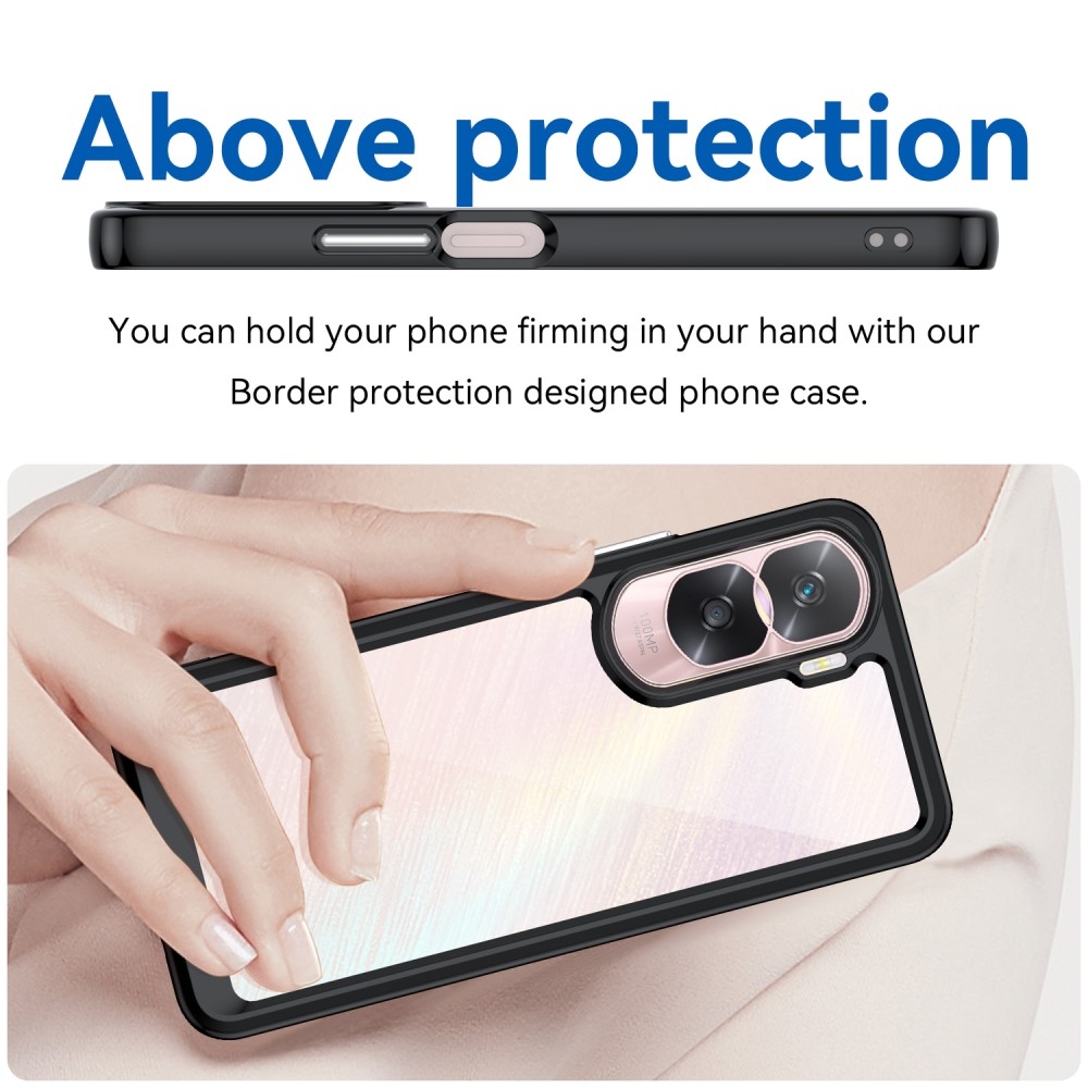 Gelový obal s pevnými zády na Honor 90 Lite - černý