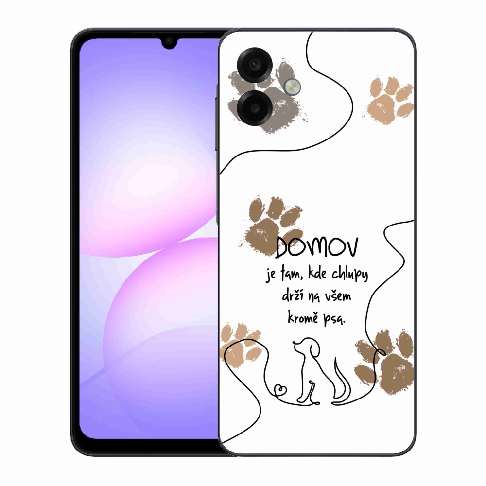 Gelový kryt mmCase na Samsung Galaxy A07 4G - psí motiv bílé pozadí