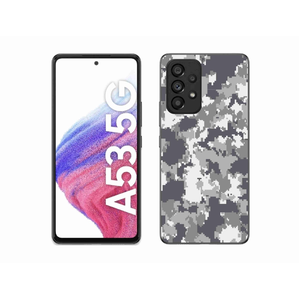 Gelový kryt mmCase na Samsung Galaxy A53 5G - maskáčový vzor 2