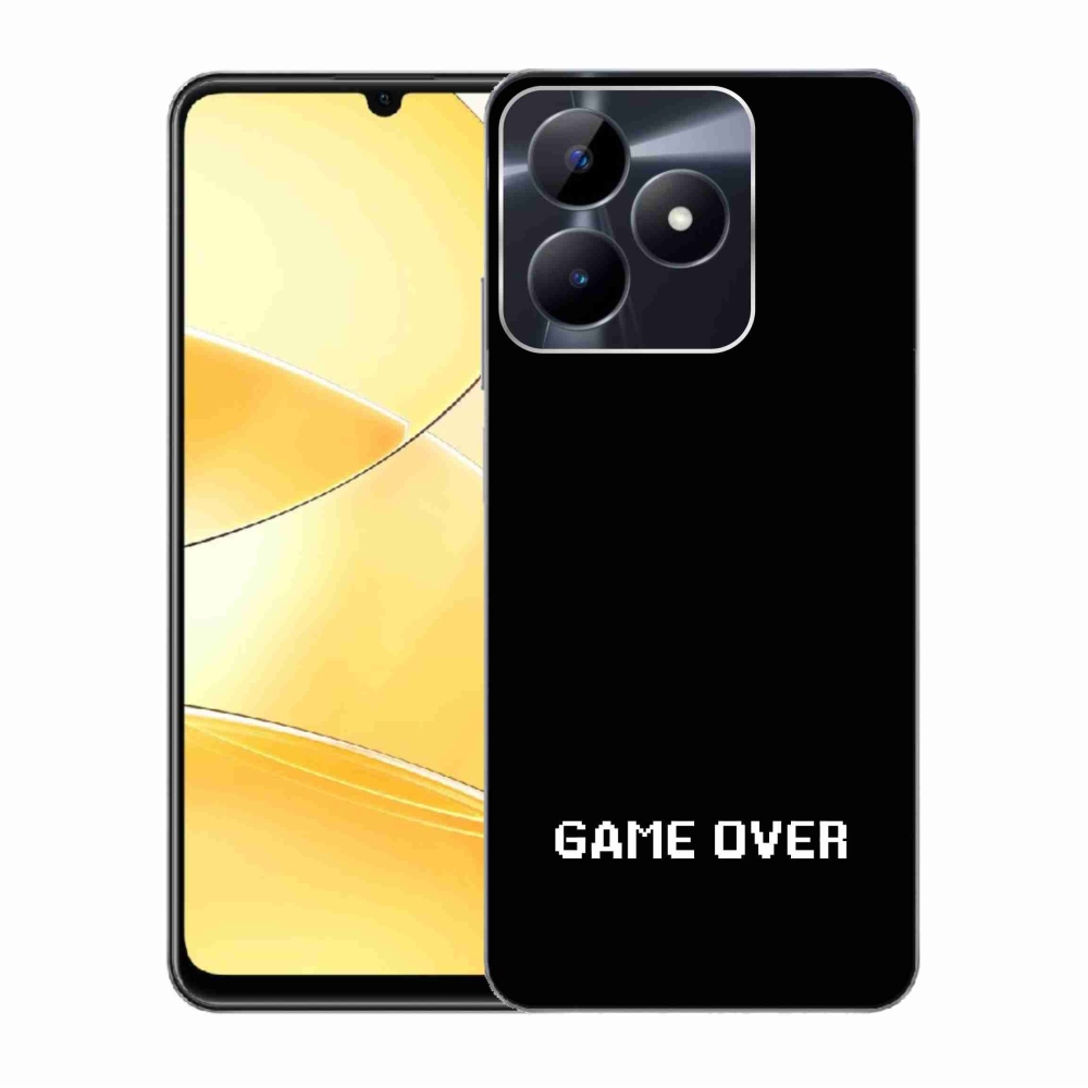 Gelový kryt mmCase na Realme C51/C53 - game over černé pozadí