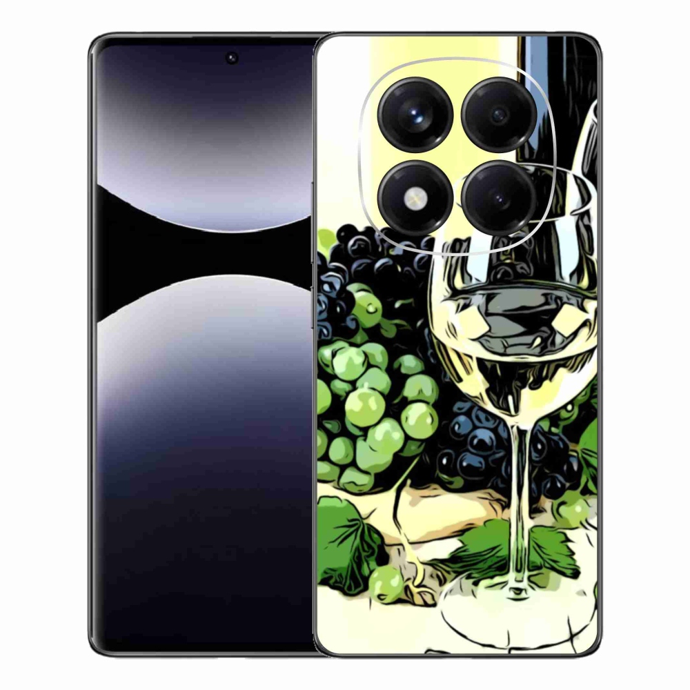 Gelový kryt mmCase na Xiaomi Redmi Note 14 Pro - sklenka vína