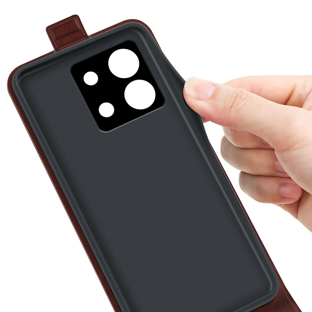 Vertical flipové pouzdro na Xiaomi Redmi Note 13 Pro 5G/Poco X6 5G - hnědé