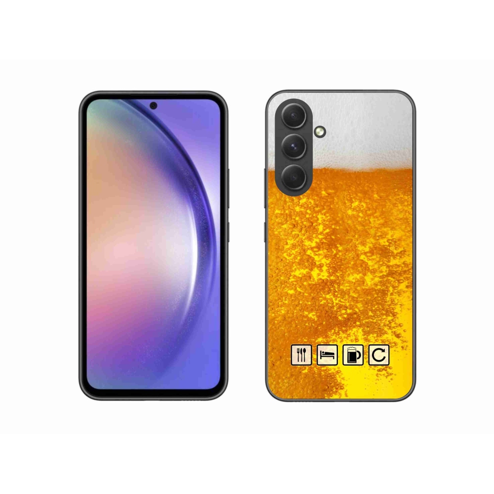 Gelový kryt mmCase na Samsung Galaxy A54 5G - pivní motiv 3