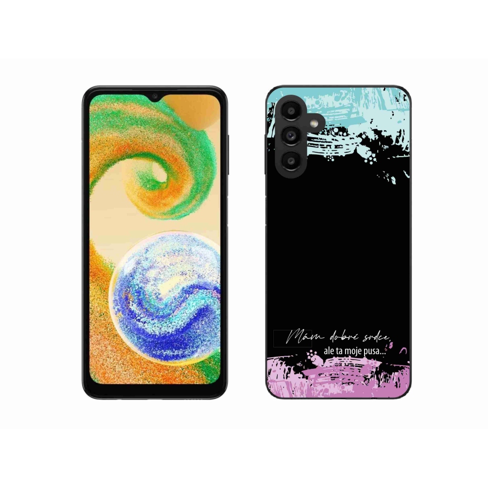 Gelový kryt mmCase na Samsung Galaxy A04s (164.7x76.7x9.1mm) - vtipný text 3 černé pozadí