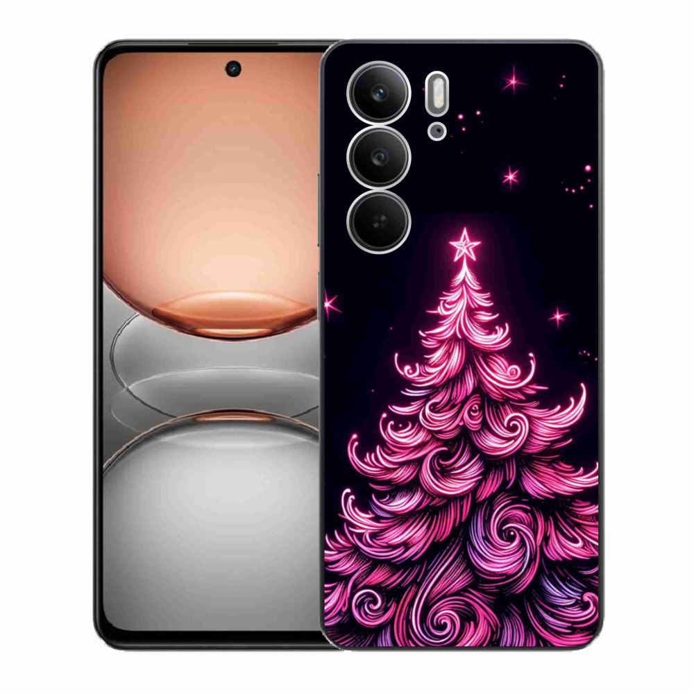 Gelový kryt mmCase na Realme C75 - neonový vánoční stromek 2