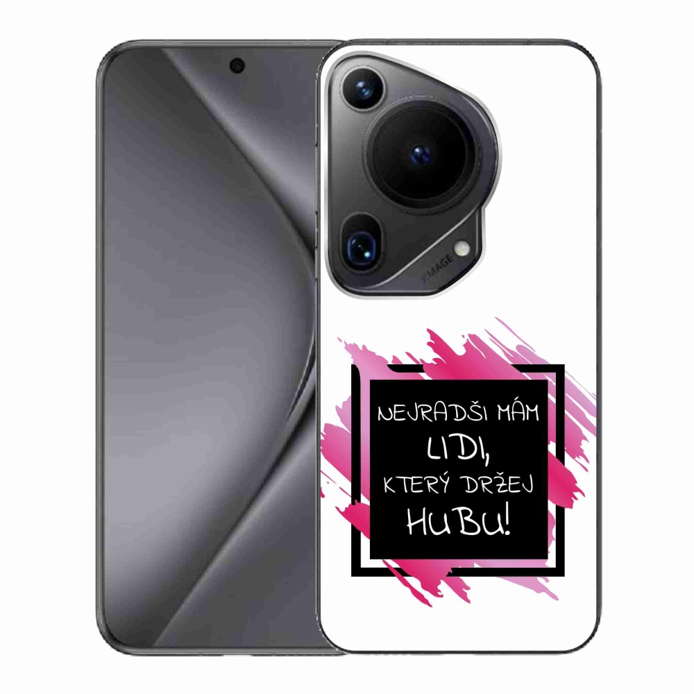 Gelový kryt mmCase na Huawei Pura 70 Ultra - vtipný text 7 černobílé pozadí