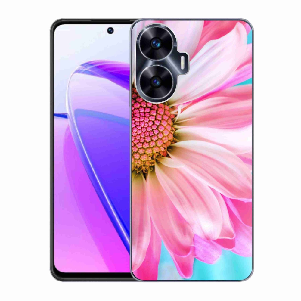 Gelový kryt mmCase na Realme C55 - růžová květina