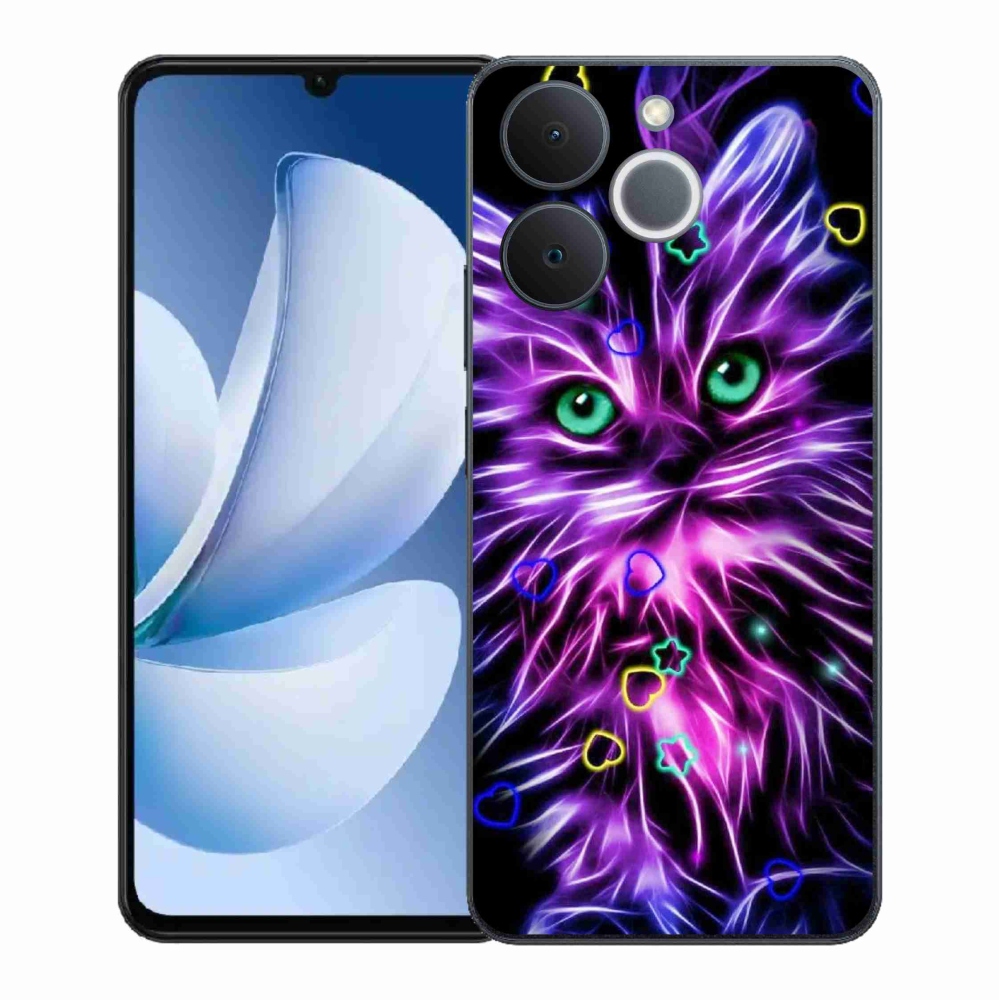 Gelový kryt mmCase na Realme Note 70T - abstraktní kočka