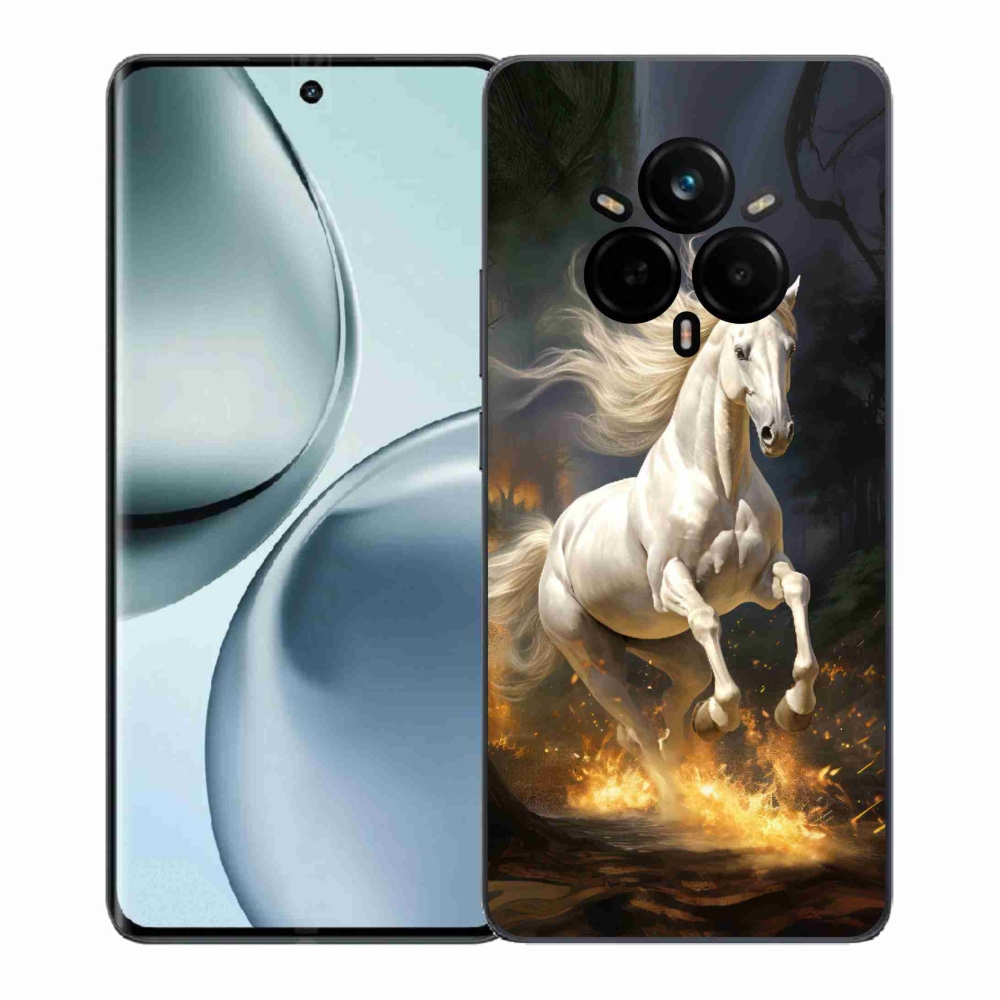 Gelový kryt mmCase na Realme 14 Pro+ 5G - bílý kůň 2
