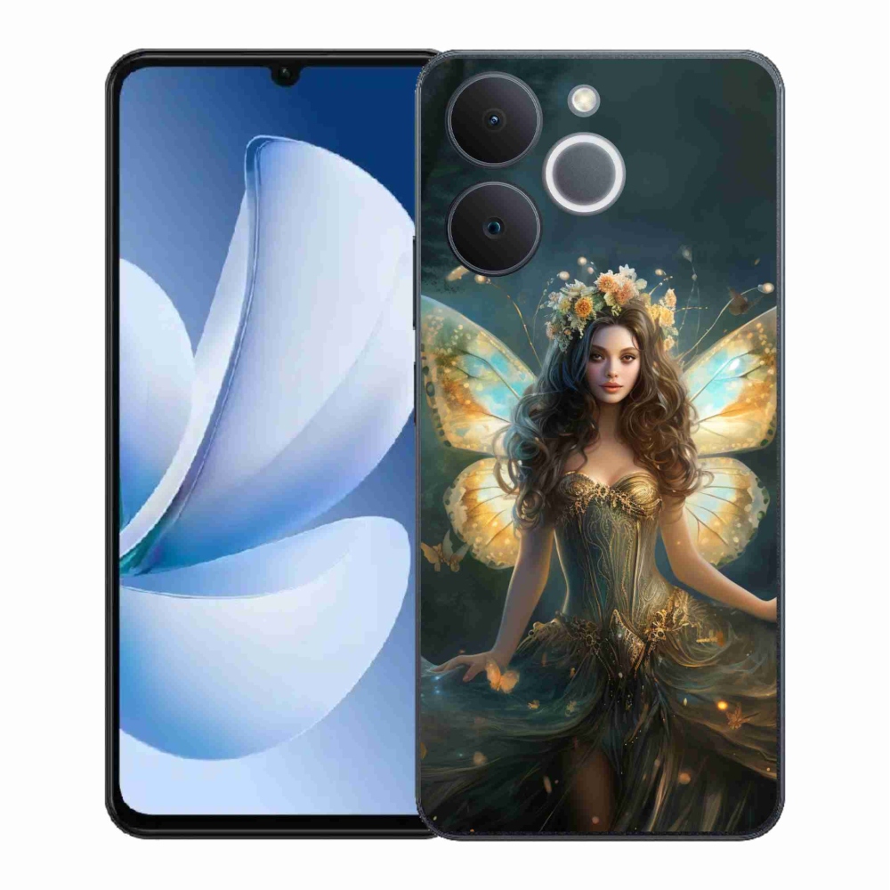 Gelový kryt mmCase na Realme Note 70T - motýlí žena