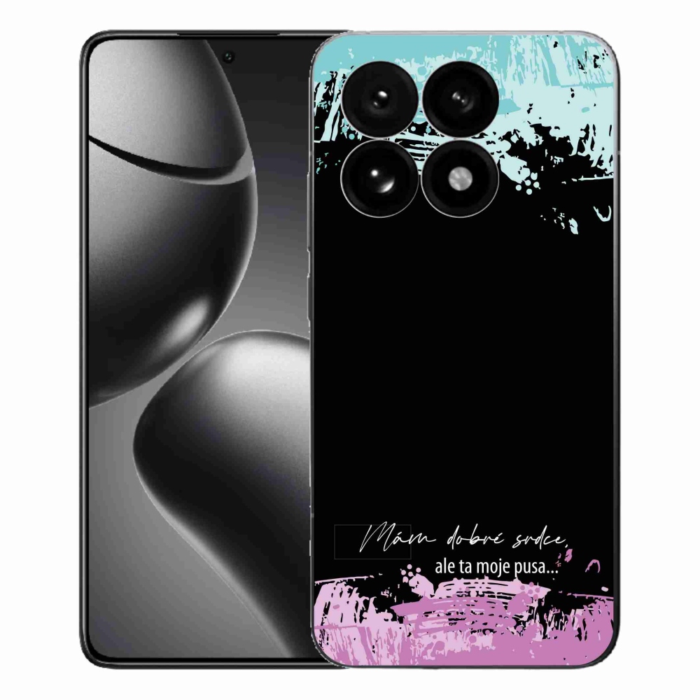 Gelový kryt mmCase na Xiaomi 15T - vtipný text 3 černé pozadí