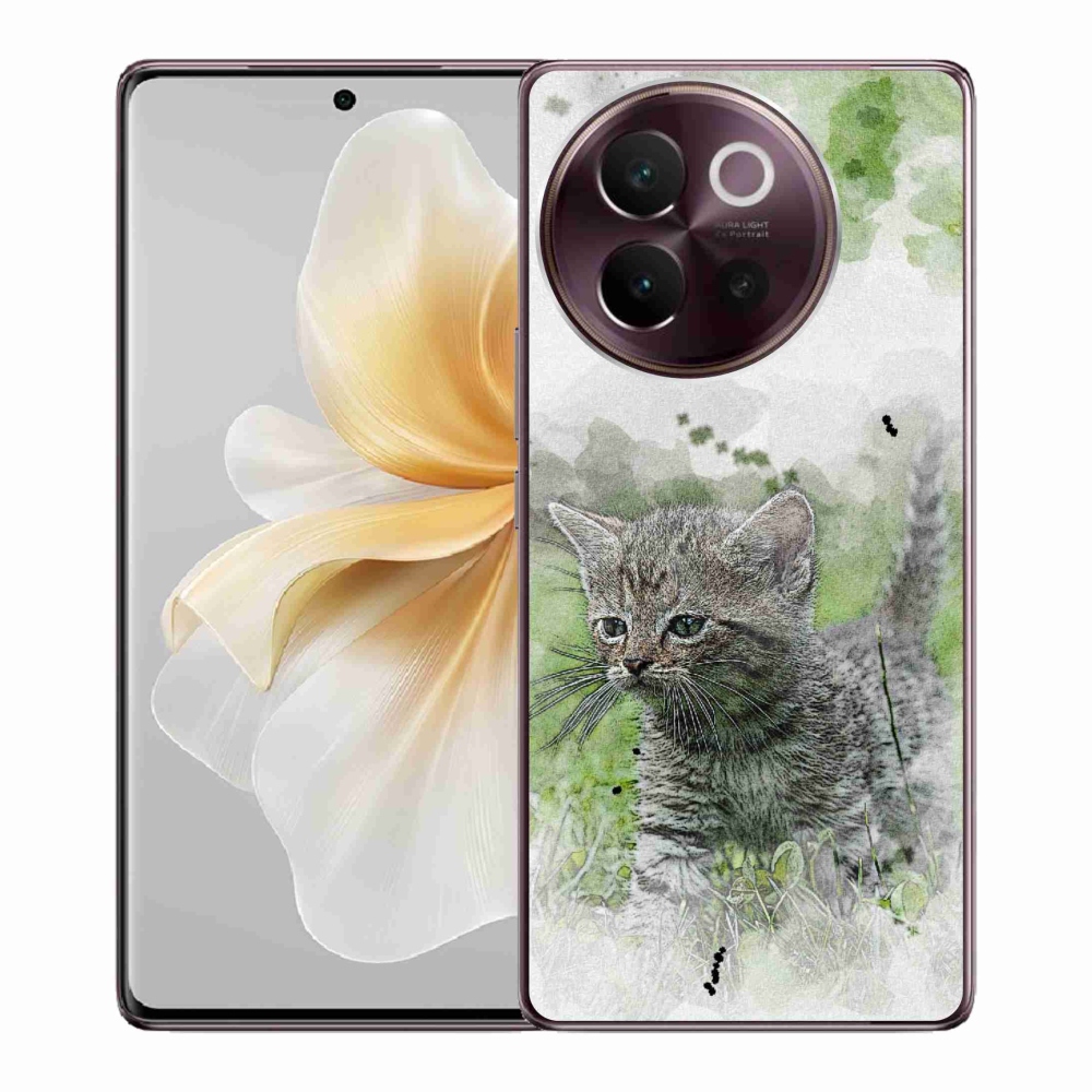 Gelový kryt mmCase na Vivo V40 Lite 5G - roztomilé kotě 1