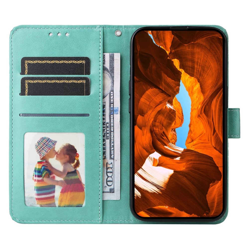 Sunflower knížkové pouzdro na Xiaomi Poco X7 Pro 5G - modrozelené