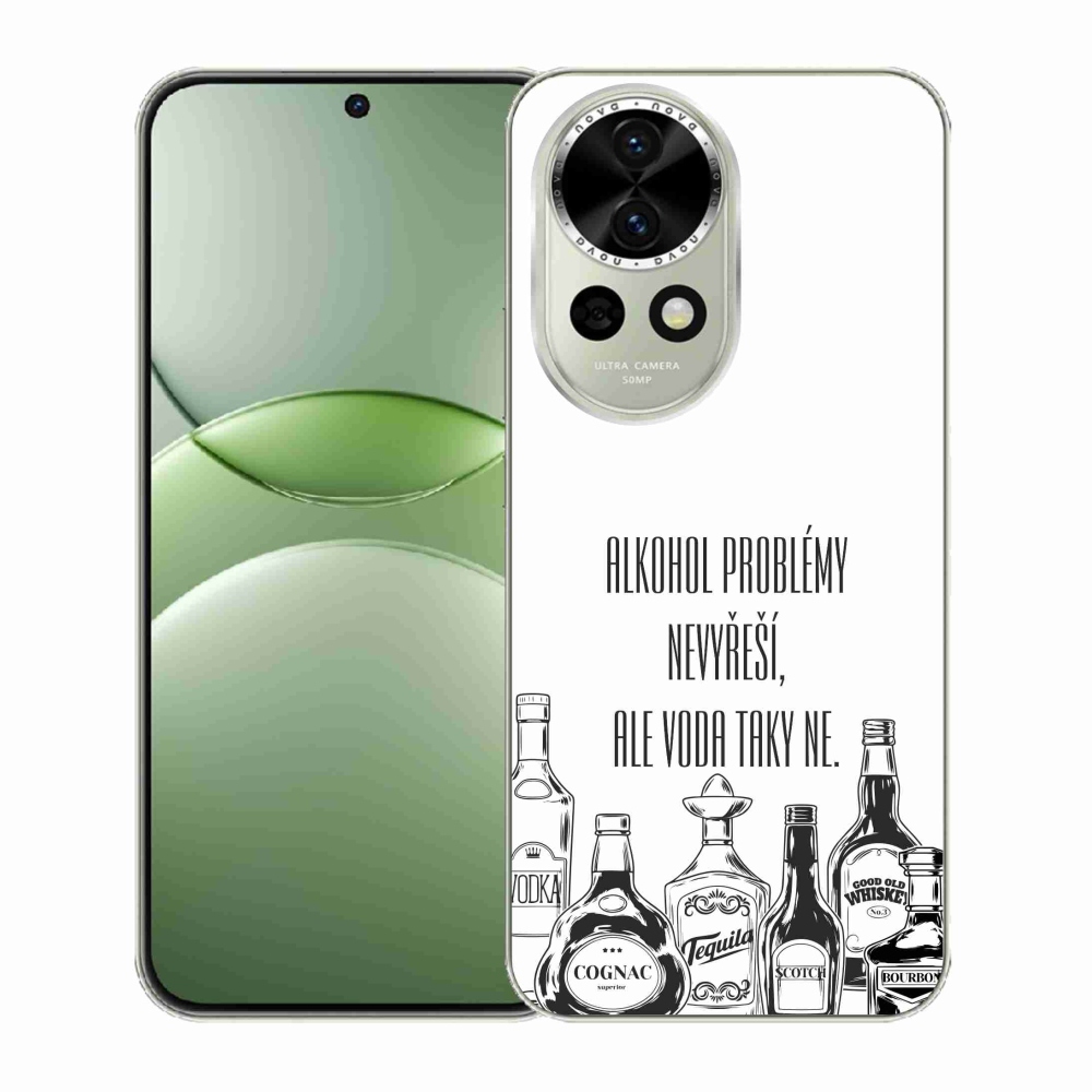 Gelový kryt mmCase na Huawei Nova 13 5G - vtipný text bílé pozadí