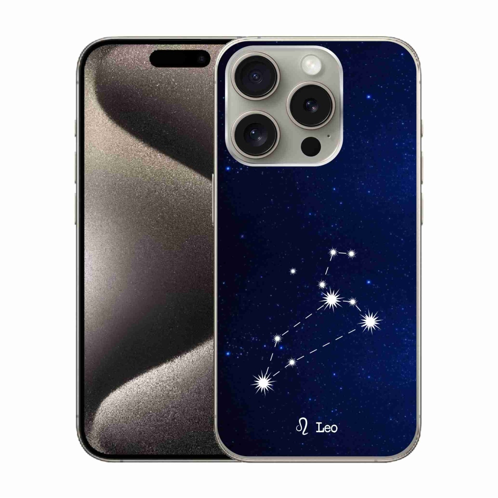 Gelový kryt mmCase na iPhone 15 Pro - souhvězdí Lva