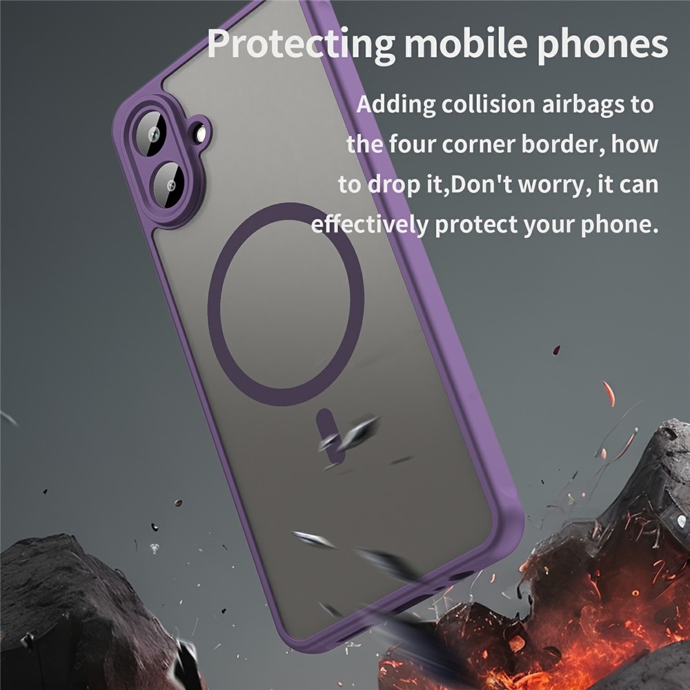 Case matný gelový obal s MagSafe na Samsung Galaxy A07 4G - fialový