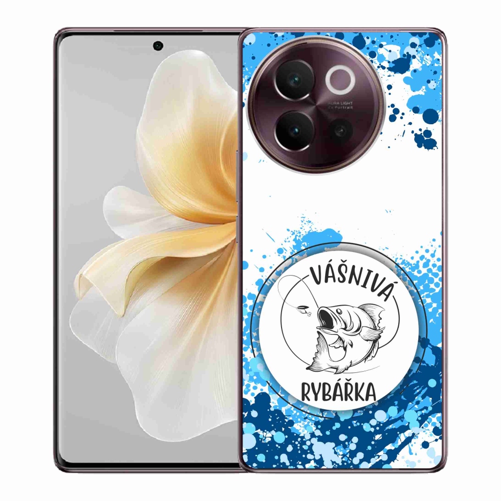 Gelový kryt mmCase na Vivo V40 Lite 5G - vášnivá rybářka bílé pozadí