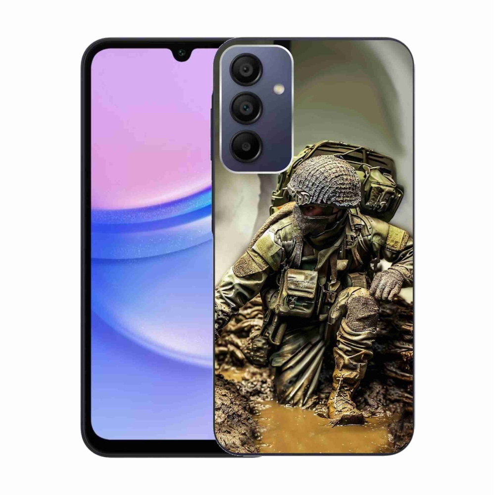 Gelový kryt mmCase na Samsung Galaxy A15 4G/5G - voják