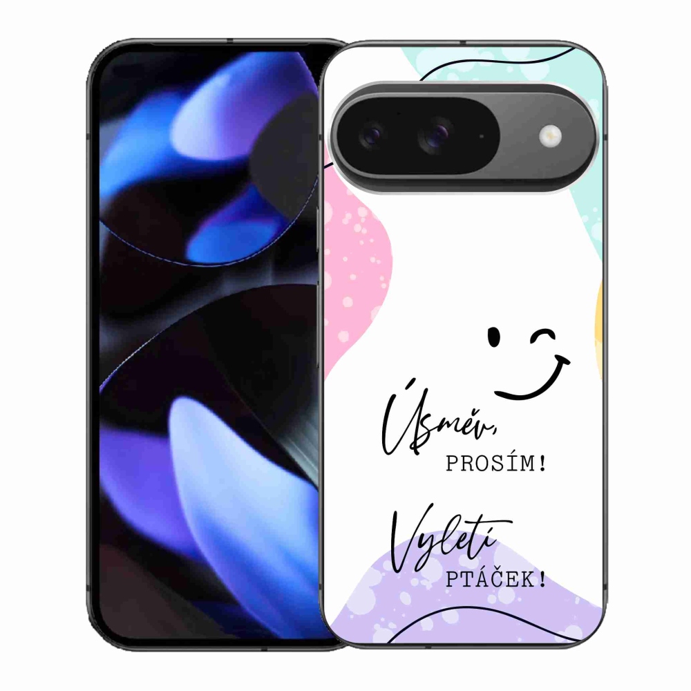 Gelový kryt mmCase na Google Pixel 9/9 Pro - vtipný text 4 bílé pozadí