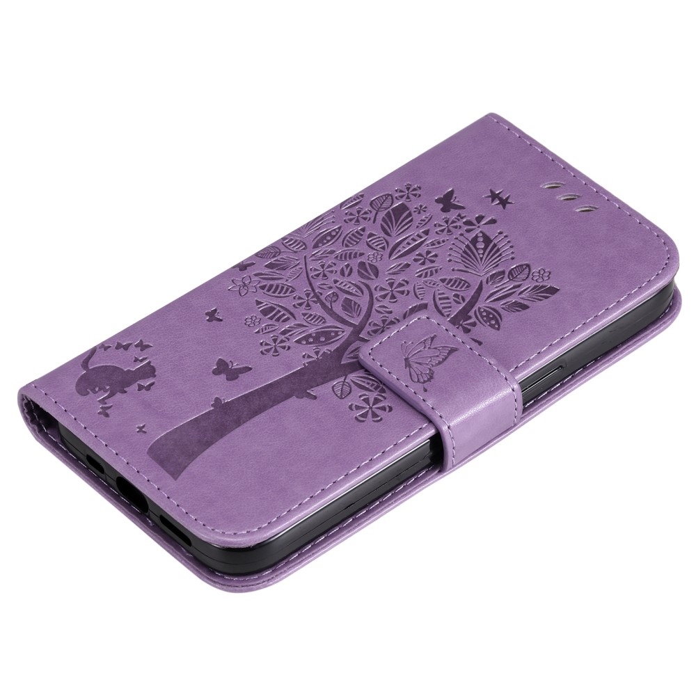 Tree knížkové pouzdro na Realme GT 6 5G/GT 6T 5G - světlefialové