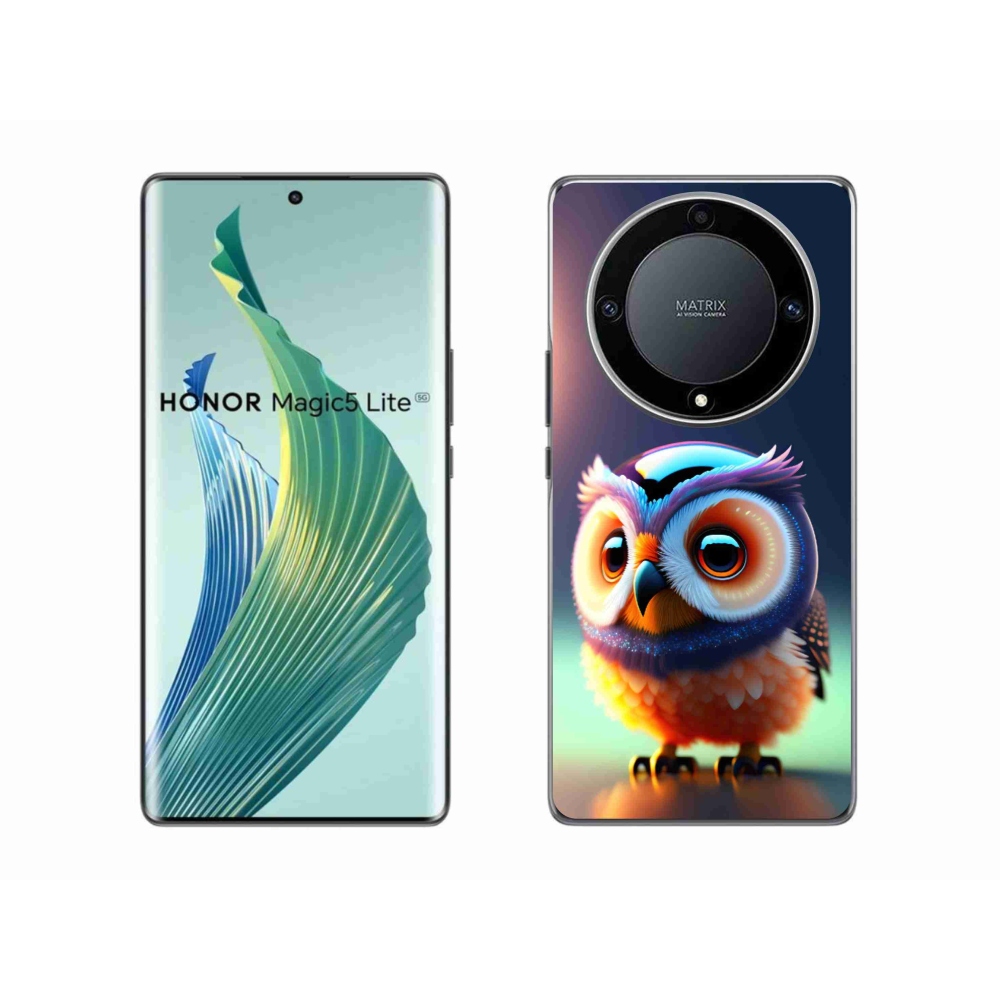 Gelový kryt mmCase na Honor Magic 5 Lite 5G - sovička
