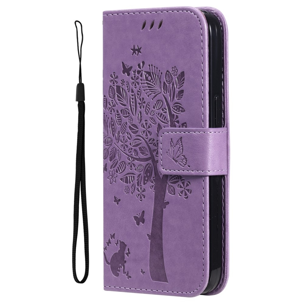 Trees knížkové pouzdro na Xiaomi 14 - světlefialové