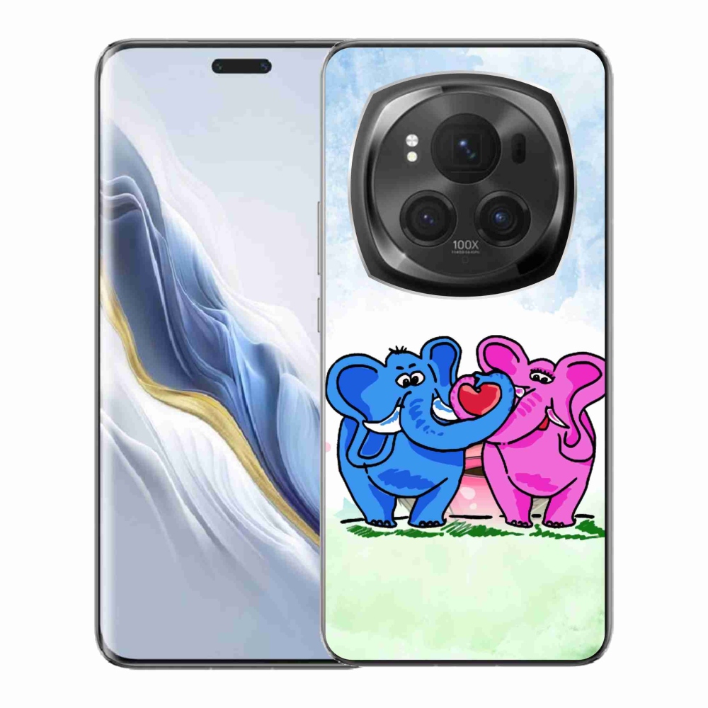 Gelový kryt mmCase na Honor Magic 6 Pro 5G - zamilovaní sloni