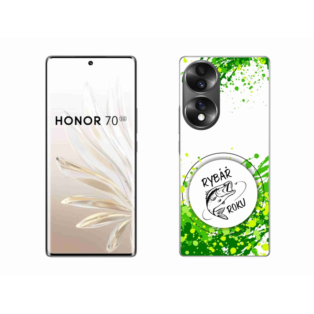 Gelový kryt mmCase na Honor 70 - rybář roku bílé pozadí