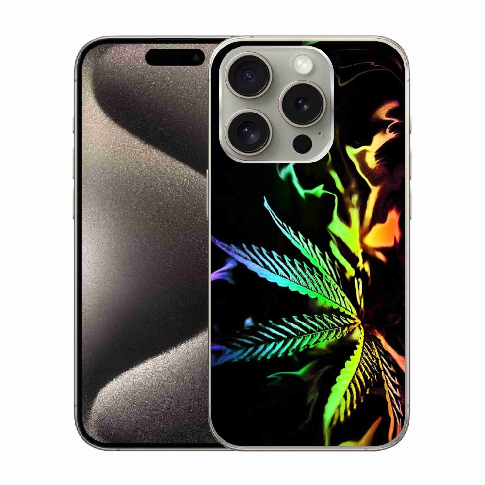 Gelový kryt mmCase na iPhone 15 Pro - konopí 2