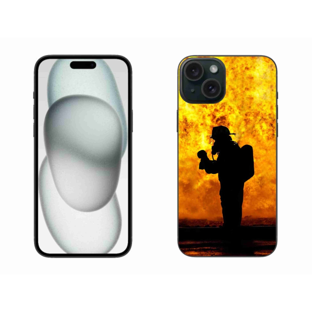 Gelový kryt mmCase na iPhone 15 Plus - hasič