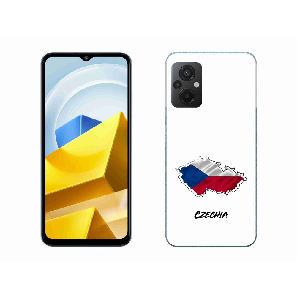 Gelový kryt mmCase na Xiaomi Poco M5 4G - Czechia bílé pozadí