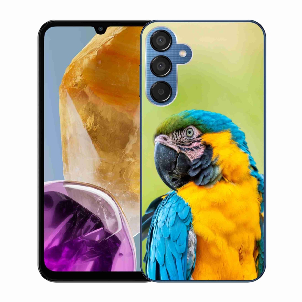 Gelový obal mmCase na Samsung Galaxy M15 5G - papoušek ara 2
