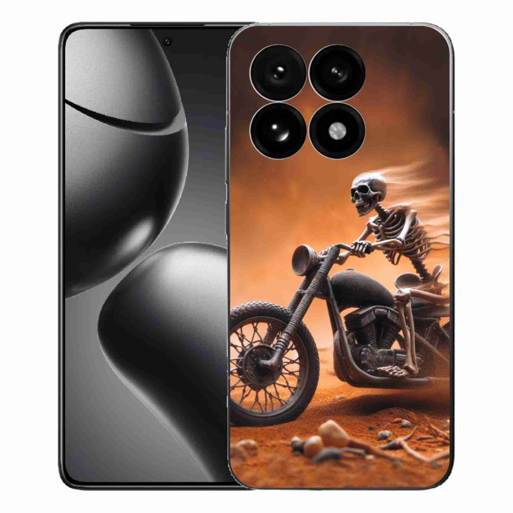 Gelový kryt mmCase na Xiaomi 15T - kostra na motorce