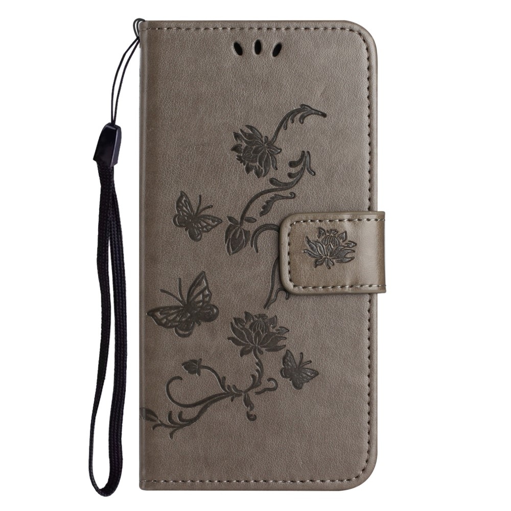 Flower knížkové pouzdro na Nokia C22 - šedé