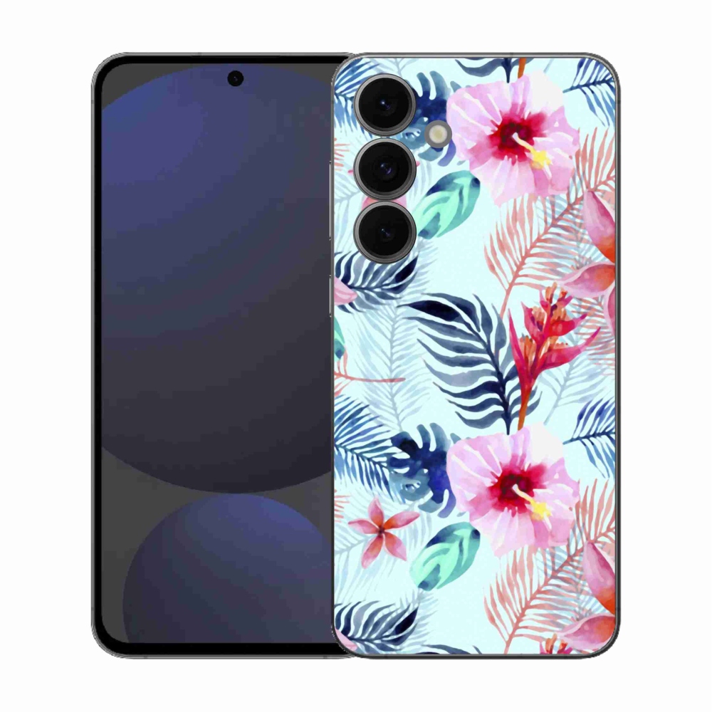Gelový kryt mmCase na Samsung Galaxy S25 FE - květiny