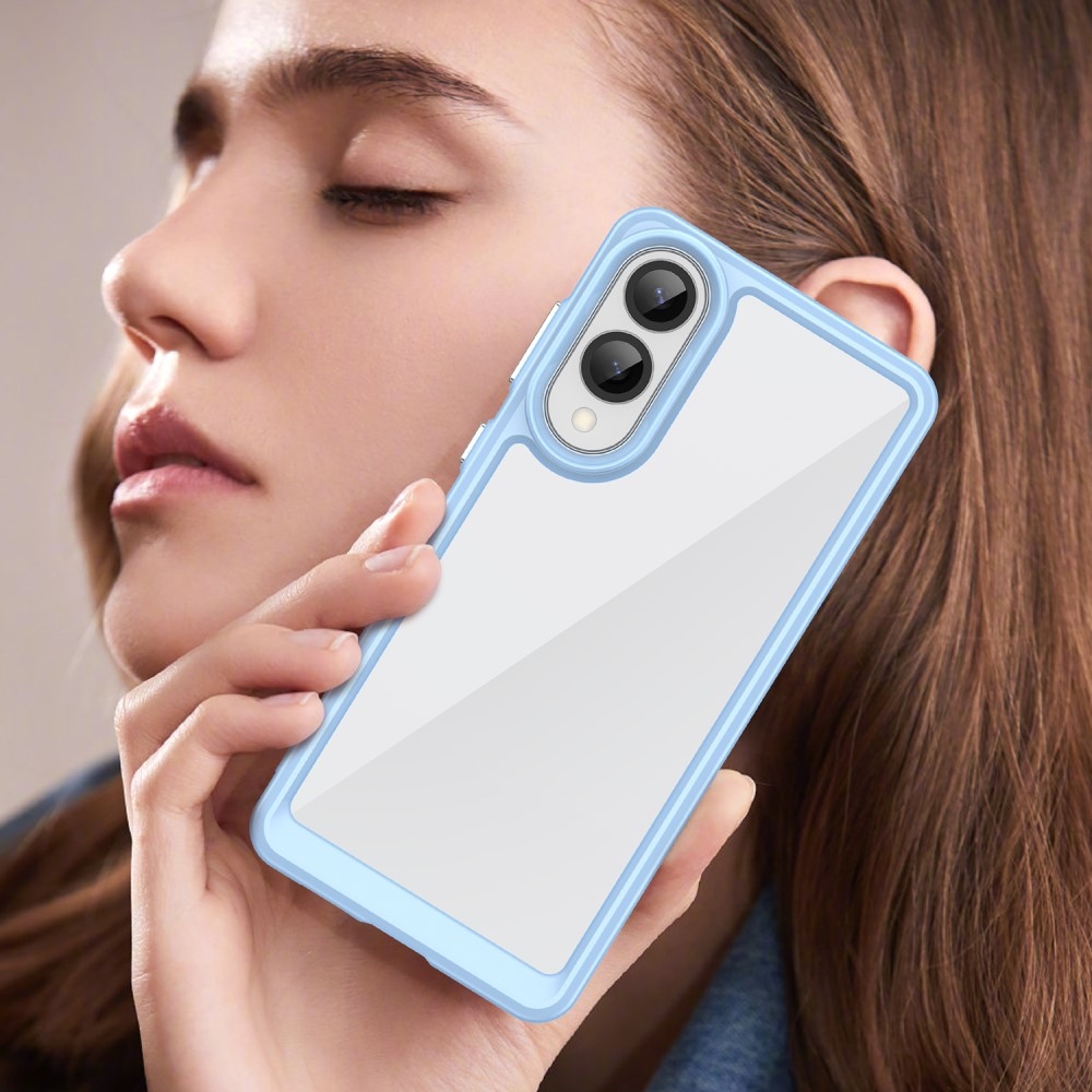 Gelový obal s pevnými zády na Samsung Galaxy S25 Edge - modrý