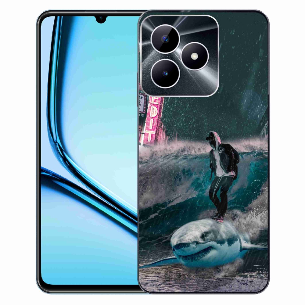 Gelový kryt mmCase na Realme Note 50 - žralok