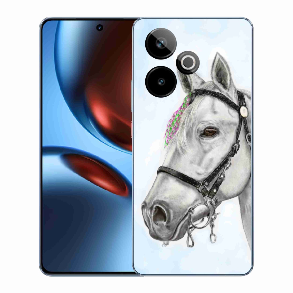 Gelový kryt mmCase na Realme GT 7 5G/GT 7T 5G - bílý kůň 1