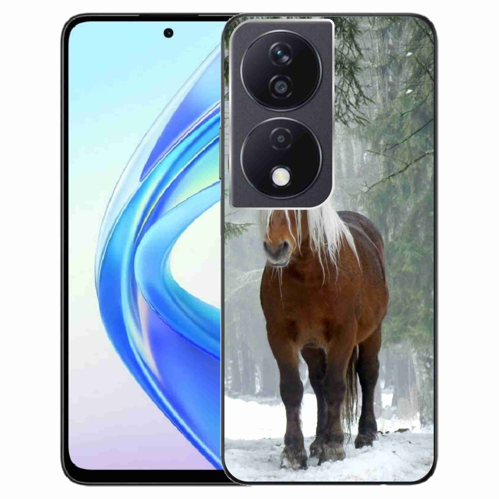 Gelový obal mmCase na Honor X7b/Honor 90 Smart - kůň v lese