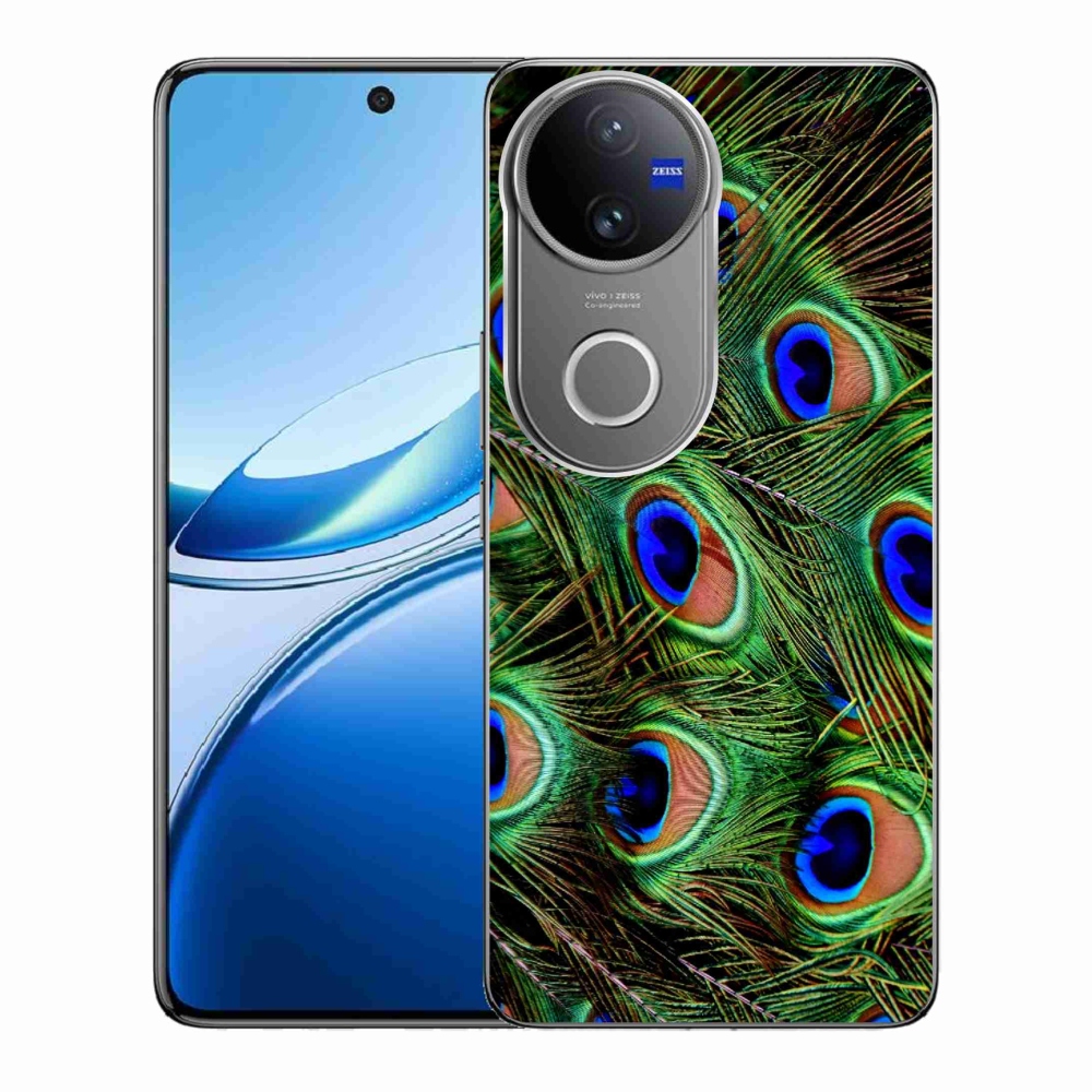 Gelový kryt mmCase na Vivo V50 5G - paví peří