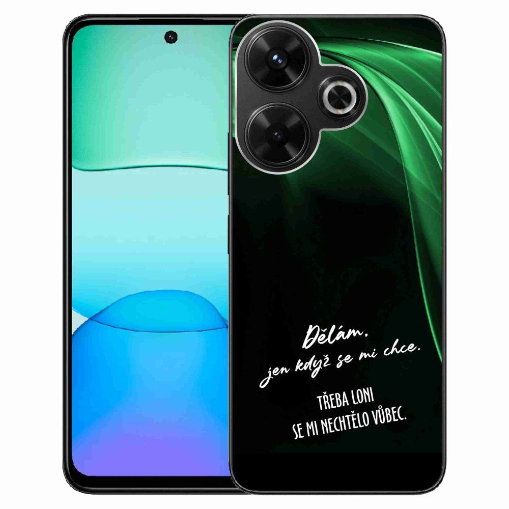 Gelový kryt mmCase na Xiaomi Redmi 13 4G/Poco M6 4G  - vtipný text 12 černé pozadí