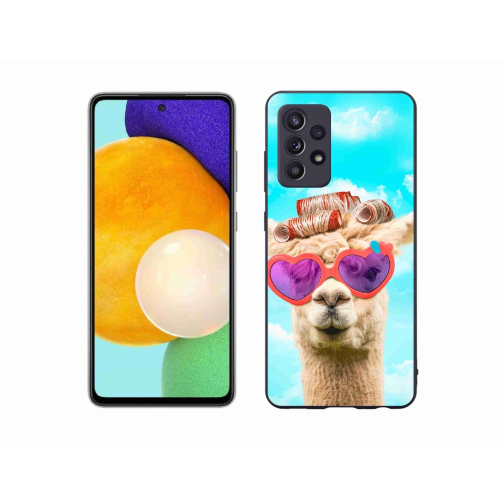 Gelový kryt mmCase na Samsung Galaxy A52/A52 5G - lama s brýlemi