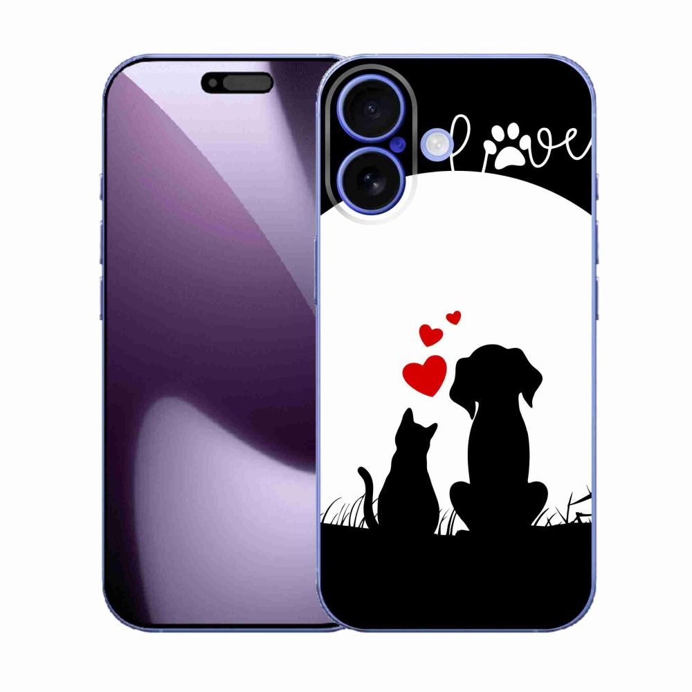 Gelový kryt mmCase na iPhone 17 - zvířecí láska
