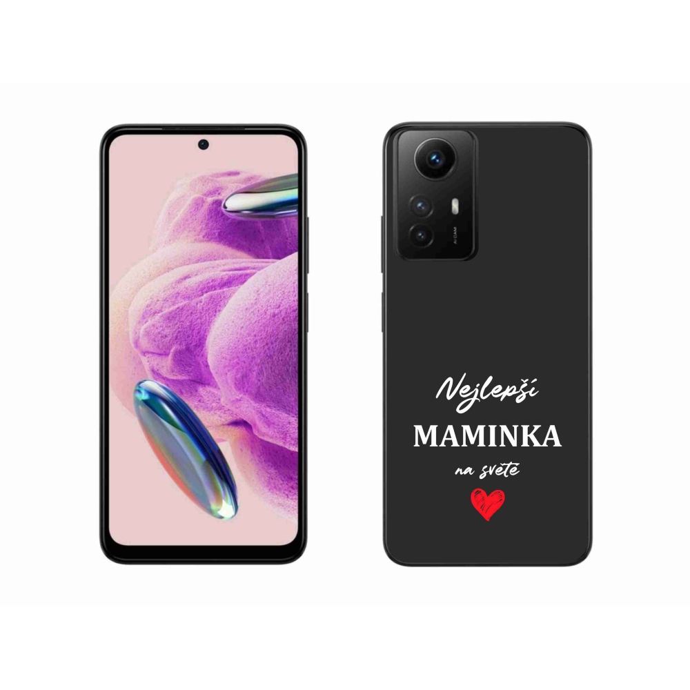 Gelový kryt mmCase na Xiaomi Redmi Note 12S - nejlepší maminka 1 černé pozadí