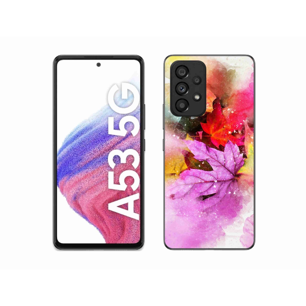 Gelový kryt mmCase na Samsung Galaxy A53 5G - barevné listy